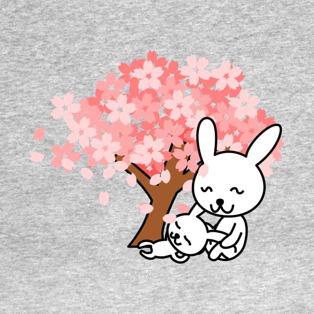 Cherry Blossom Bunnies by WannabeArtworks